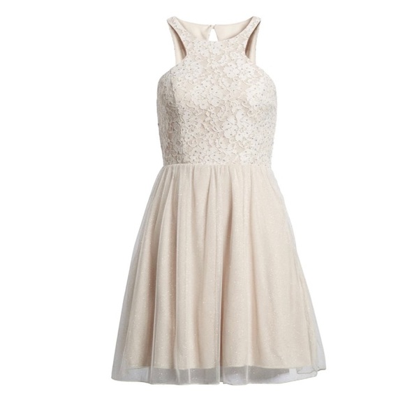 Speechless Blush Glitter Tulle Dress Size 9 - Picture 5 of 16